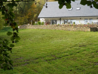 Garden Dry Stone Retaining wall near to Lanark